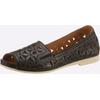 Sandalette GEMINI, Damen, Gr. 38, schwarz, Glattleder, sportlich, Schuhe Ballerina Peeptoe