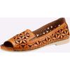 Sandalette GEMINI, Damen, Gr. 40, orange, Glattleder, sportlich, Schuhe Ballerina Peeptoe