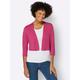 Shirtjacke CASUAL LOOKS "Bolero" Gr. 44, pink (fuchsia) Damen Shirts V-Shirts