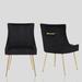 Rosdorf Park Deluxe Velvet Dining Chair Wood/Upholstered/Velvet in Black | 34 H x 25 W x 30 D in | Wayfair F214A5D42561418E9EE44FA01E42B69D