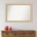 Everly Quinn Elegant Brushed Honey Bathroom Vanity Non-Beveled Wall Mirror Plastic | 28.75 H x 40.75 W in | Wayfair