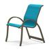 Red Barrel Studio® Hiraku Stacking Patio Dining Armchair Sling in Green/Blue | 34.75 H x 25 W x 28.5 D in | Wayfair