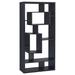 Latitude Run® 70.75" H x 35.5" W Geometric Bookcase Wood in Black | 70.75 H x 35.5 W x 11.5 D in | Wayfair 1873F9787F284A06BC5C1AA82127CB3A
