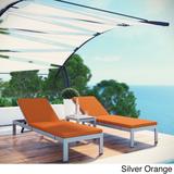 Shore 3-piece Outdoor Patio Aluminum Chaise with Cushions