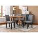 Porthos Home Nara Fabric Upholstered Dining Chairs with Rubberwood Legs, Set of 4