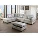 Gray/Brown Reclining Sectional - Latitude Run® Wellington 103.5" Wide Faux Leather Corner Sectional w/ Ottoman Faux Leather | Wayfair