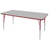 Factory Direct Partners Rectangle T-Mold Adjustable Height Activity Table Laminate/Metal | 30 H in | Wayfair 10020-GYRD