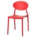 Modern Plastic Outdoor Dining Chair with Open Oval Back Design