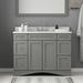 Red Barrel Studio® 48 In. W X 22 In. D X 35.4 In. H Bath Vanity In w/ White Top & Basin Wood/Marble in Gray | 35.4 H x 48 W x 22.0472 D in | Wayfair