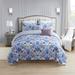 Bungalow Rose Purple/Blue Microfiber Reversible 7 Piece Comforter Set Polyester/Polyfill/Microfiber in Blue/Gray/Indigo | Wayfair