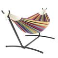 Double Hammock Chair Two Person Adjustable Hammock Bed with Steel Stand and Carry Bag 250lb Capacity