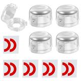 Gpoty 5 Pcs Gas Stove Knob Covers Knob Cover Protector Kit for Kids Baby Toddler Kitchen Safety Knob Covers Transparent