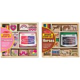 Melissa & Doug Wooden Stamp Sets (2): Friendship and Horses