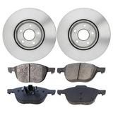 AutoShack Front Brake Rotors and Ceramic Pads Kit Driver and Passenger Side Replacement for 2013-2018 Ford Escape 2004-2008 2011 Volvo S40 2005-2011 V50 2006-2012 C70 2007-2009 2011-2013 C30 AWD FWD