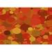 Ahgly Company Machine Washable Indoor Rectangle Transitional Orange Red Orange Area Rugs 2 x 3