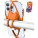 Bike Phone Mount Silicone Motorcycle Phone Holder - 360Â° Rotatable Adjustable Detachable Tool Free Installï¼Œ Universal Bicycle Cell Phone Holder for 4.7 - 6.8 Compatible iPhone & Android - Orange