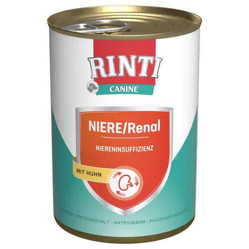 24x400g RINTI Canine Niere/Renal mit Huhn Hundefutter nass