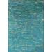 Ahgly Company Indoor Rectangle Mid-Century Modern Dark Cyan Green Oriental Area Rugs 2 x 3