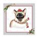 Jean Plout Plaid Christmas with Cat B Canvas Art