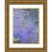 Monet Claude 19x24 Gold Ornate Wood Framed with Double Matting Museum Art Print Titled - Water Lilies: Morning c. 1914-26 (center)