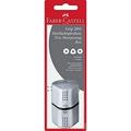 Faber-Castell Grip Trio Pencil Sharpener - Grey 3-in-1 Artist Pencil Sharpener Manual Handheld Sharpener for Colored Pencil Jumbo and Graphite Pencils