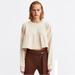 Zara Sweaters | Cropped Ruffle Sweater! Dress Up Or Dress Down | Color: Cream/Tan | Size: L