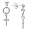 Giani Bernini Jewelry | Giani Bernini Cross & Circle Drop Earrings In Sterling Silver | Color: Silver | Size: Os