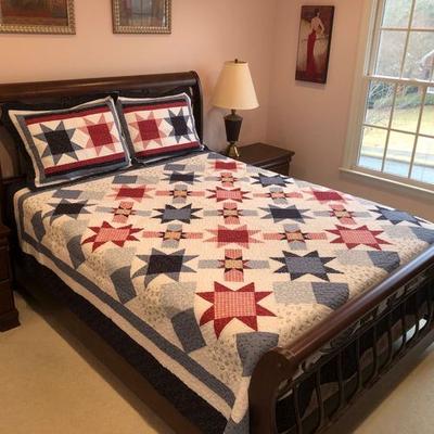 Liberty Star Patchwork Quilt Red/Blue, King, Red/B...