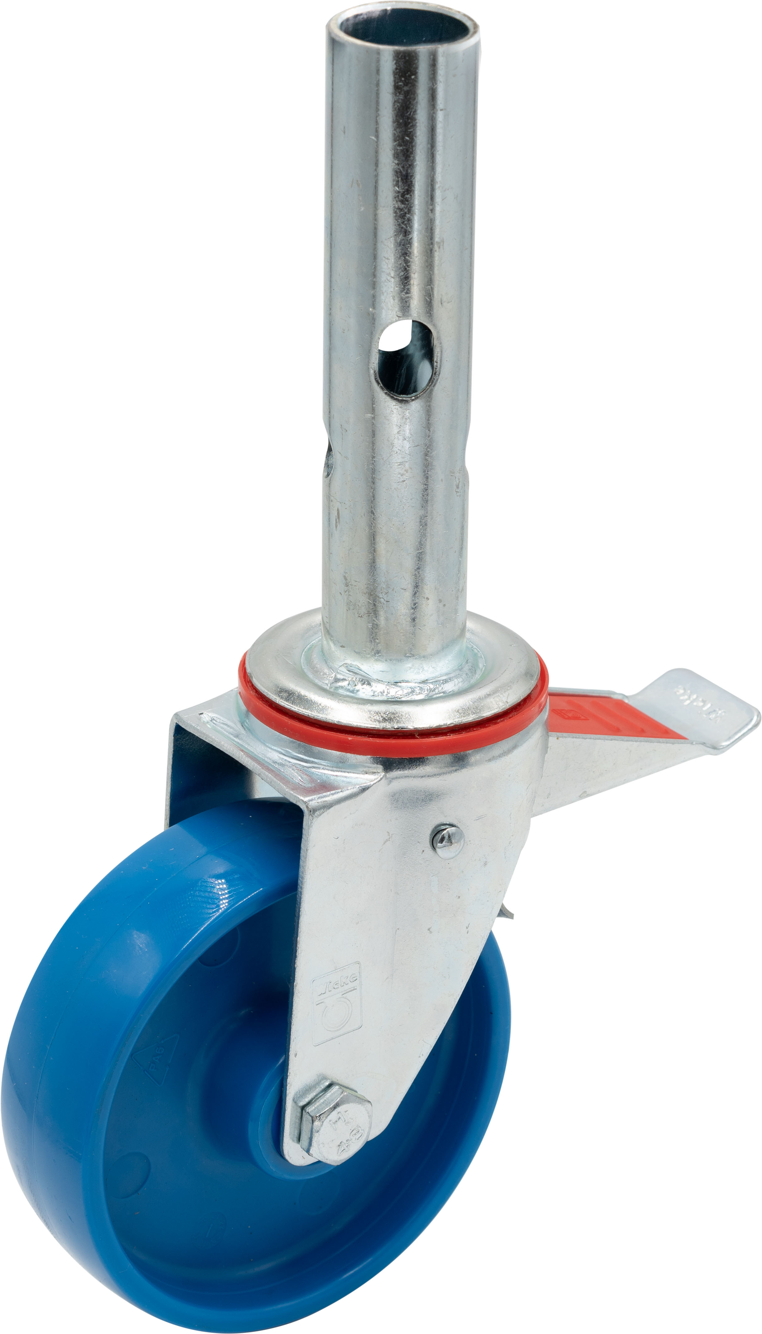 Lenkrolle KRAUSE "ClimTec Fahrrollensatz", blau, Ø:12,5cm, Kunststoff, Metall, Möbelrollen