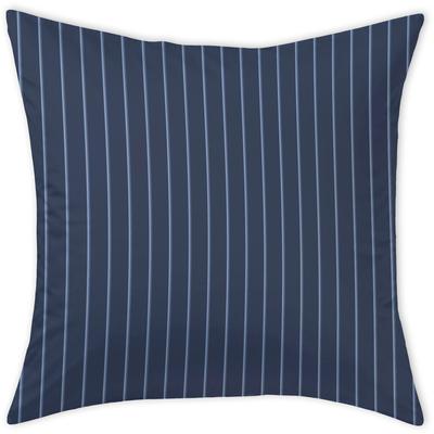 Kissenbezug CURT BAUER "Belluno", blau (marine), B:80cm L:80cm, Mako-Brokat-Damast, Obermaterial: 100% Baumwolle, Kissenbezüge, schmaler Streifen Image