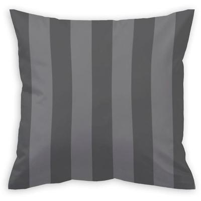Kissenbezug CURT BAUER "Como", grau (stahlgrau), B:40cm L:40cm, Mako-Brokat-Damast, Obermaterial: 100% Baumwolle, Kissenbezüge, Blockstreifen Image