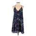 Three Eighty Two Casual Dress - High/Low: Blue Stars Dresses - Women's Size Small