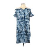 Love Squared Casual Dress - Popover: Blue Tie-dye Dresses - New - Women's Size Small