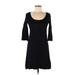 MNG Casual Dress - A-Line: Black Solid Dresses - Women's Size Medium