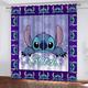 Doiicoon Lilo & Stitch Blackout Curtains Eyelets Blackout Curtains for Bedroom, Blackout Curtains Set of 2 for Children's Room Opaque Curtains (9,150 x 166cm(2X75X166cm))