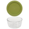 Pyrex (1) 7202 1-Cup Glass Bowl & (1) 7202-PC 1-Cup Lid Glass in Green | 2.25 H x 4 W x 4 D in | Wayfair 5302729, 1137421