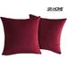 SR-HOME Velvet Throw Square Pillow Cover Polyester/Polyfill/Velvet in Red | 18 H x 18 W in | Wayfair SRHOME7814746