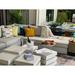 Seasonal Living Fizz 271" Wide Left Hand Facing Patio Sectional w/ Cushions Wood in Brown | 28 H x 271 W x 72 D in | Wayfair