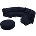 Seasonal Living Fizz 168" Wide Curved Patio Sectional w/ Cushions Wood in Black | 36 H x 168 W x 63 D in | Wayfair 105FT003P2-FULL-RSB_105FZ-V2-101