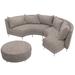 Seasonal Living Fizz 168" Wide Curved Patio Sectional w/ Cushions Wood in Pink/Gray | 36 H x 168 W x 63 D in | Wayfair