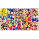 300 x Clay Patterned Beads for Jewellery Making Gift - 15 Different Patterns - Includes Smileys, Fruits, Hearts and More!