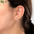 Boucles d'oreilles en argent regardé 925 pour femmes boucles d'oreilles en or étoile brillante