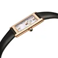 I & W-Montre à Quartz pour femmes marque de luxe fabrication suisse carrée ultra fine bracelet