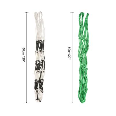 1 Set/2Pcs Basketball Net Bag Storage Ball Mesh Bag, Green/White Black - Green, White Black