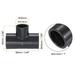 UPVC 1" to 3/4" Reducing Tee Pipe Fitting T Shape Socket Connector - Black