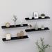 Latitude Run® Eashan 4 Piece Wood Picture Ledge Wall Shelf Wood in Black/Brown | 1.2 H x 23.6 W x 3.5 D in | Wayfair