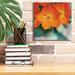 Latitude Run® Floral Pop III by Lori Deiter - Wrapped Canvas Photograph Canvas in Green/Orange | 12 H x 12 W x 0.75 D in | Wayfair