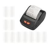 Bisofice Receipt Printer Portable 58mm Mobile Thermal Printer Wireless BT Mini Bill Ticket Printing Compatible with Android iOS Windows with 11pcs Thermal Paper Rolls for Restaurant Supermar