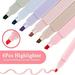 QingY-6 Pieces Kawaii Pens Cute Candy Color Highlighters Manga Marker Pens Pastel Midliner Stationery for Students