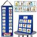 2 In 1 Autism Daily Chore Routine Charts Kids Visual Schedule Calendar PVC Polyester Fiber Wall Planner For Home School